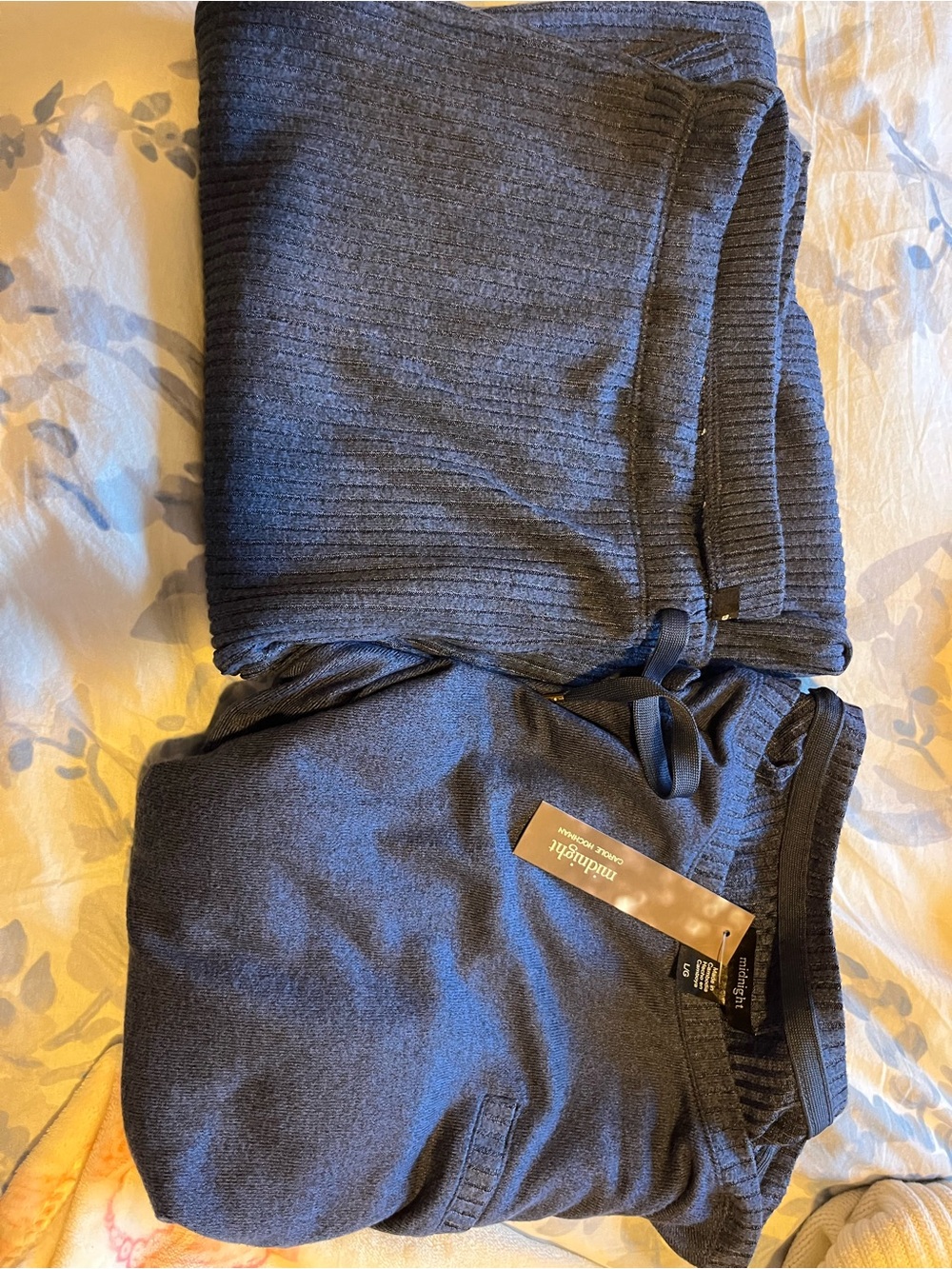 Midnight by Carole Hochman Charcoal Ribbed Sleep Set